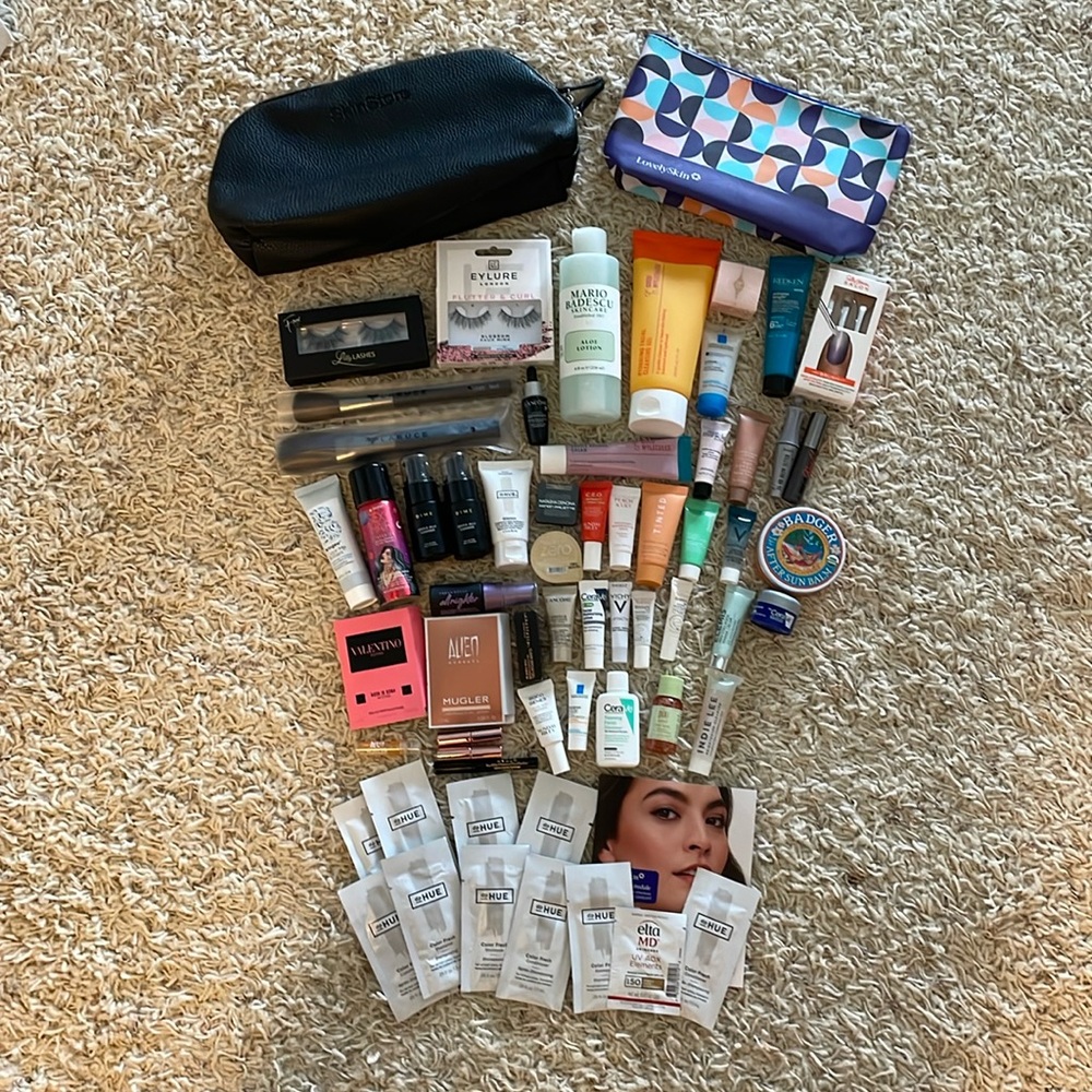 Huge 60 Piece Beauty Bundle Lot Mostly Prestige Deluxe Sample & Full Size